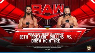 seth rollins vs drew mcintyre world heavyweight championship full match highlight raw 2023