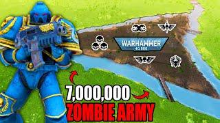 7 MILLION Zombies VS Space Marine ISLAND FORTRESS - UEBS 2 Warhammer 40k Mod