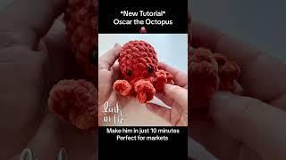 Make this cute Oscar the Octopus in 10 minutes. #crochet #amigurumi #crochettoys