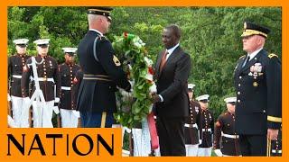 President Ruto pays tribute to fallen soldiers at Arlington National Cemetery in Virginia