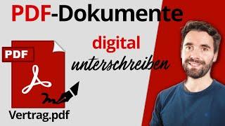 Tutorial PDF digital unterschreiben mit Adobe Acrobat digitale Signatur