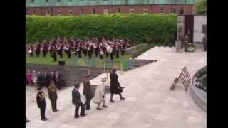 The Queen lays a wreath at the Garden of Remembrance