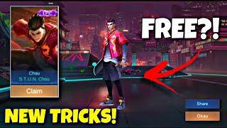 TRICKS FOR FREE STUN CHOU SKIN MLBB  FREE STUN CHOU SKIN MOBILE LEGENDS - FREE SKIN NEW EVENT ML