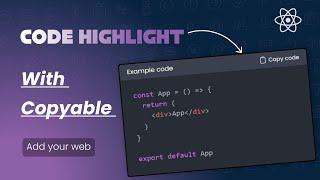How to Add Syntax Highlighting to Code on Your Website Using React js  Code Highlight  #reactjs