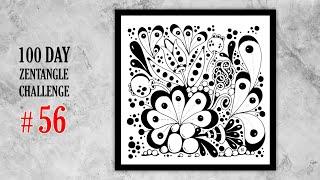 56 # 100 days of tangling  zentangle 100 day challenge  zentangle doodle art  zentangle muster