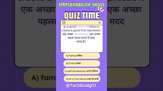 ITI Employability Skills Questions ITI Exam 2024 @TechStudyITI  #tech_study_iti #shorts