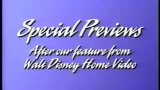 Special Previews After Our Feature from Walt Disney Home Video