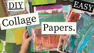 Make Your Own Collage Paper with Just Acrylic Paint and Copy Paper