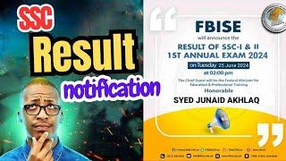 SSC Result Fbise Notification analysis