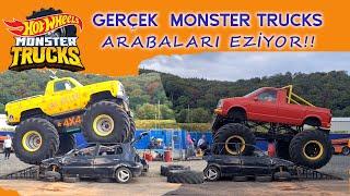 Gerçek Monster Trucks - Kamyonlar Arabaları Eziyor