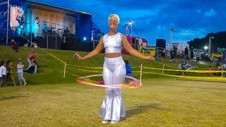 Sexy Joy Donaldson Hula Hoop Dancing To A Live Band Chemamari Okara Park NZ