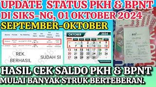 UPDATE  STATUS PKH BPNT SEPTEMBER OKTOBER DI SIKS-NG. HASIL CEK SALDO PKH BPNT. INFO PKH BPNT