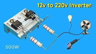 How to Make Inverter 12v to 220v 500W Using IRFZ44N.