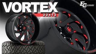22x12 Fuel Vortex wheels - 37x13.5R22 Nitto Ridge Grappler tires