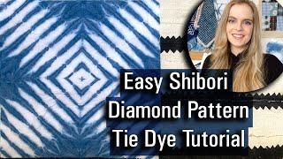 TIE DYE DIAMOND PATTERN SHIBORI FOLDING BEGINNER TUTORIAL Onyx Art Studios