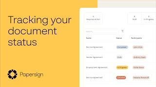 Tracking the status of your Papersign document