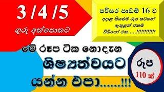 විෂය නිර්දේශිත පරිසරය ආශ්‍රිත පින්තූර සියල්ල l 345 ශ්‍රේණිය l Environment picture