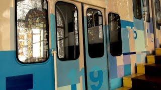 The rise on the funicular Kyiv funicular