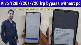 Vivo Y20i Y20s Y20 frp bypass  vivo V2029 google account bypass without pc 100% working trick