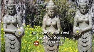 80 Lava Stone Devi Tara Fountain Statue www.lotussculpture.com