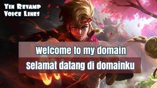 YIN REVAMP Voice Lines And Quotes Mobile Legends dan Artinya