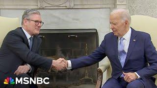 Biden holds meeting with U.K. Prime Minister Keir Starmer