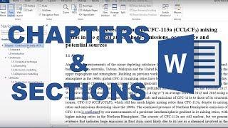 How to make chapters sections and subsections in word