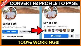 NEW How to Convert a Facebook Profile to Page 2024  Facebook Account to Page 2024