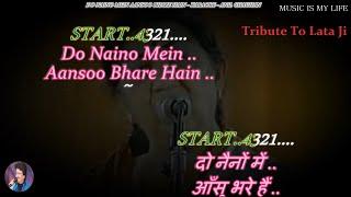 Do Naino Mein Aansoo Bhare Hain Karaoke With Scrolling Lyrics Eng. & हिंदी