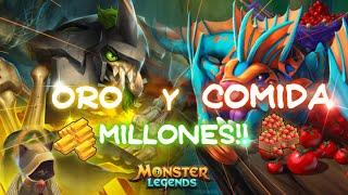 GUIA PARA CONSEGUIR BILLONES y MILLONES DE ORO Y COMIDA-2022Monster Legends #378