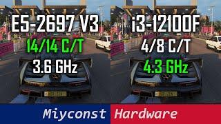  20 games comparison – E5-2697 V3 vs i3-12100  RX 7900 XT