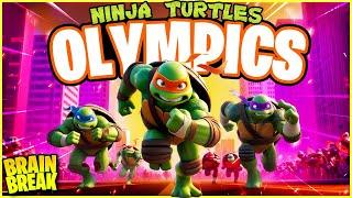  Ninja Turtles Olympics  Brain Break for Kids 