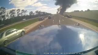 Naples plane crash Dashcam video shows moment plane crashes on busy I-75 Florida highway