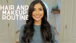 MAKEUP AND HAIR ROUTINE  Get Ready With Me