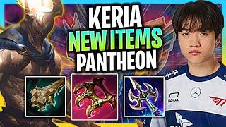 KERIA IS INSANE WITH PANTHEON WITH NEW ITEMS  T1 Keria Plays Pantheon Support vs Pyke