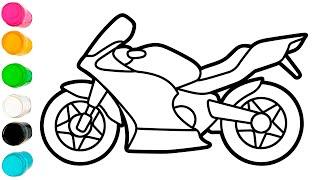 Belajar menggambar sepeda motor Cara menggambar sepeda motor sederhana dan keren untuk anak