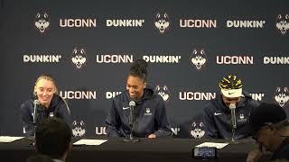 Paige Bueckers Aubrey Griffin and Aaliyah Edwards Press Conference 12-16
