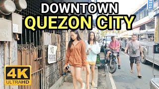 DOWNTOWN QUEZON CITY  WALKING BUSY FAMOUS STREET in NOVALICHES PROPER PHILIPPINES 4K 