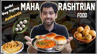 Trying Authentic Maharashtra Food in Mumbai  Misal Pav Puran Poli etc  Mumbai Food Part-4