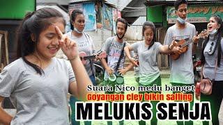 Pengamen ABG clay bikin salting.. melukis senja suara asli Nico keluar merdu banget