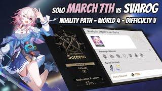 March 7th solo every Sim Uni - World 4 Difficulty V - NIHILITY Path - Honkai Star Rail