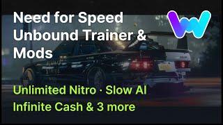 Need for Speed Unbound Trainer +6 Mods Inf Cash Unlim Nitro No Police Reinforcements & 3 More