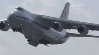 быстрый отрыв гиганта и купание в облаках Ан-124 Руслан RF-82011