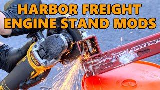 Harbor Freight Engine Stand Mods Reinforcement Brakes Handle and More