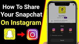 How To Share Your Snapchat on Instagram - 2021  How To Share Snapchat ID on Instagram