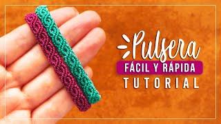 Cómo hacer pulsera de hilo fácil y rápida #15 Paso a Paso  DIY Macrame Friendship Bracelet