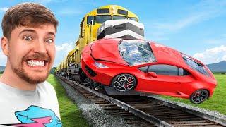 Poyezdni toxtat Lamborgini-ni yutib ol - @MrBeast Ozbekcha