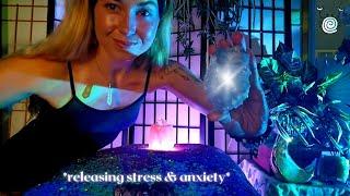 POV Reiki ASMR  ️releasing anxiety & stress️  calm over chaos  crystal healing