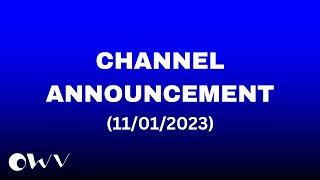 Channel Announcement 11012023 - First Video of 2023