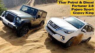 Sandy climbs offroading with Thar Petrol & Diesel Fortuner Gypsy Pajero Sport